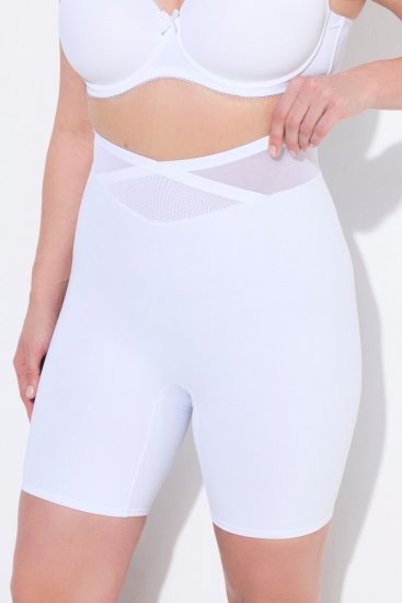 Ulla Popken 816440 Calções modeladores de cintura alta Branco - Roupa modeladora - 