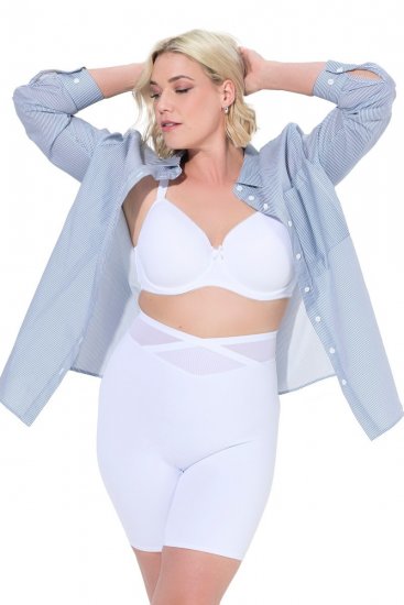 Ulla Popken 816440 Calções modeladores de cintura alta Branco - Roupa modeladora - 