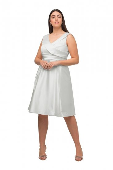Ulla Popken 817135 Vestido de noite Branco sujo - Vestidos de noite - Vestidos de festa em tamanhos grandes