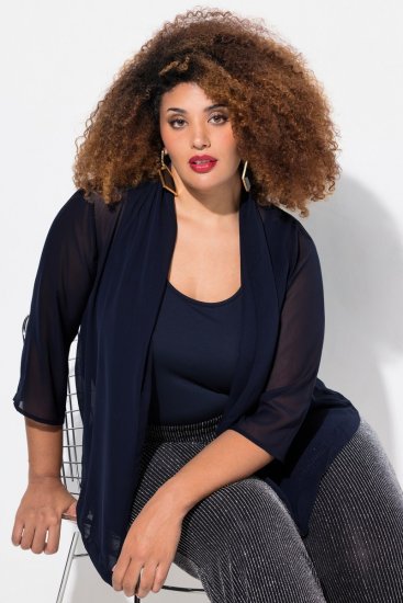 Ulla Popken 817211 Casaco Azul-marinho - Jaquetas - Casacos plus size para mulher
