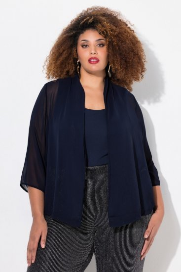 Ulla Popken 817211 Casaco Azul-marinho - Jaquetas - Casacos plus size para mulher