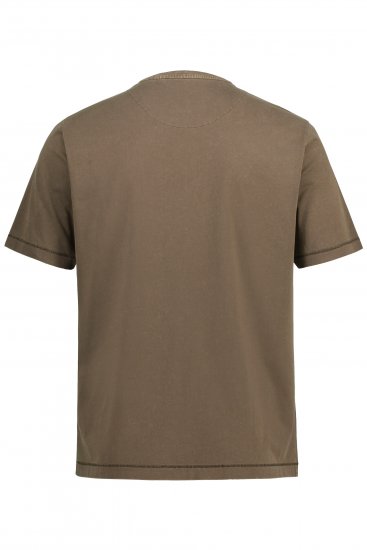 JP1880 Comfortable Fit Vintage Look T-Shirt Light Brown - T-shirts - T-shirts Homem Tamanhos Grandes