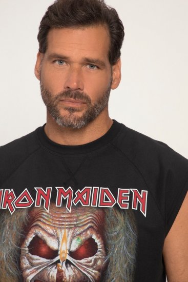 JP1880 Iron Maiden Graphic Comfort Fit Band Tank Top Black - T-shirts - T-shirts Homem Tamanhos Grandes