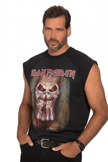 JP1880 Iron Maiden Graphic Comfort Fit Band Tank Top Black - T-shirts - T-shirts Homem Tamanhos Grandes