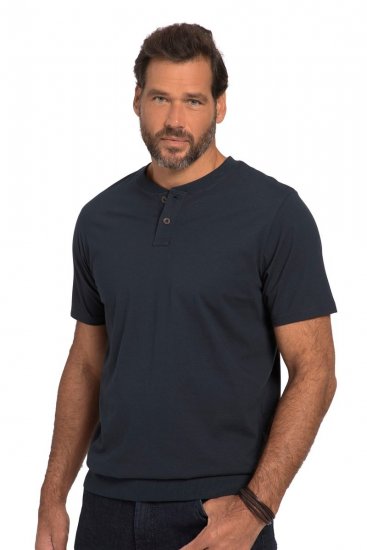 JP1880 818628 T-shirt Henley com corte para barriga Azul-marinho - T-shirts - T-shirts Homem Tamanhos Grandes