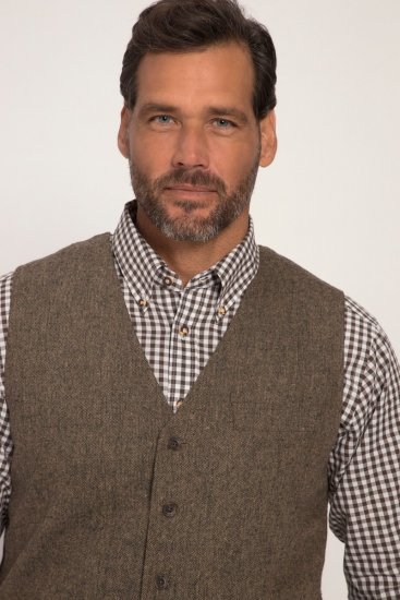 JP1880 Vest Tweed Wool Blend Traditional Light Brown - Fatos - Fatos de Homem Tamanhos Grandes