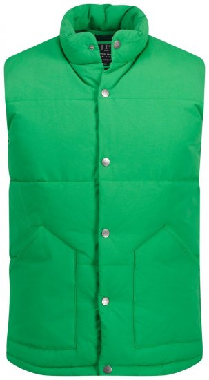 JP1880 818980 Colete acolchoado em mistura de algodão Verde claro - Casacos - Casacos Homem Tamanhos Grandes