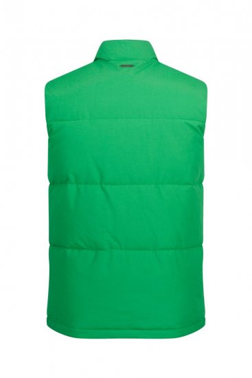 JP1880 818980 Colete acolchoado em mistura de algodão Verde claro - Casacos - Casacos Homem Tamanhos Grandes