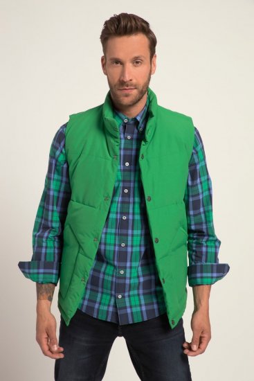 JP1880 818980 Colete acolchoado em mistura de algodão Verde claro - Casacos - Casacos Homem Tamanhos Grandes