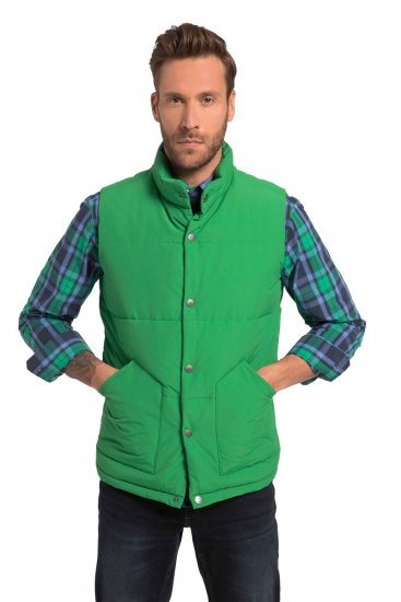 JP1880 818980 Colete acolchoado em mistura de algodão Verde claro - Casacos - Casacos Homem Tamanhos Grandes