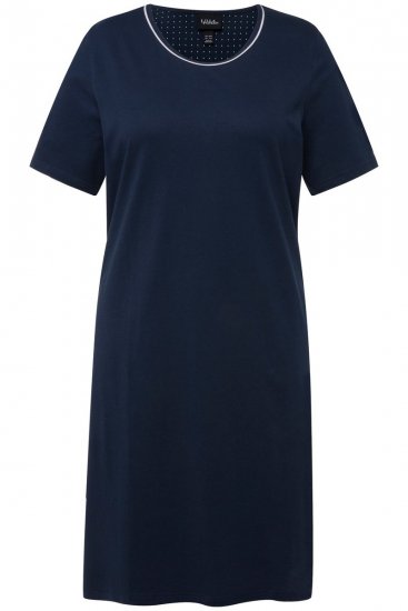 Ulla Popken 819289 Camisa de noite de manga curta pack de 2 Azul-marinho - Camisas de noite - 