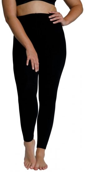 Ulla Popken 819652 Leggings de meia com efeito térmico Preto - Collants & meias - 