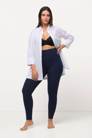Ulla Popken 819652 Leggings de meia com efeito térmico Azul-marinho - Collants & meias - 