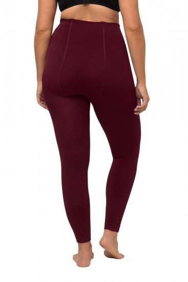 Ulla Popken 819652 Leggings de meia com efeito térmico Bordô - Collants & meias - 