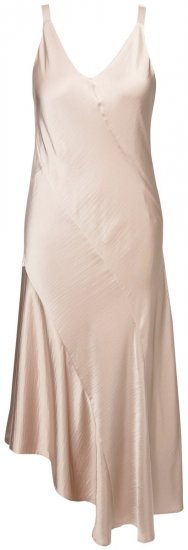 Ulla Popken 820341 Vestido de cetim sem mangas Taupe - Vestidos de noite - Vestidos de festa em tamanhos grandes