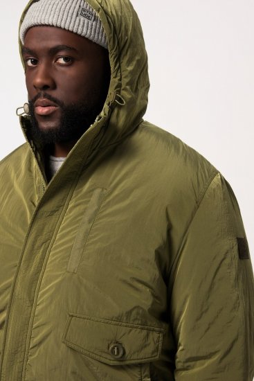 STHUGE Bomber Jacket With Hood Green - Casacos - Casacos Homem Tamanhos Grandes