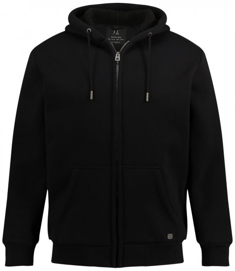JP1880 820464 Casaco com capuz e forro teddy Preto - Sweatshirts & hoodies - Sweatshirt & Camisolas com Capuz tamanhos grandes