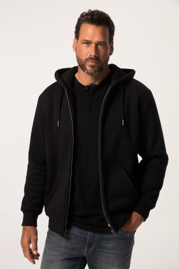 JP1880 820464 Casaco com capuz e forro teddy Preto - Sweatshirts & hoodies - Sweatshirt & Camisolas com Capuz tamanhos grandes