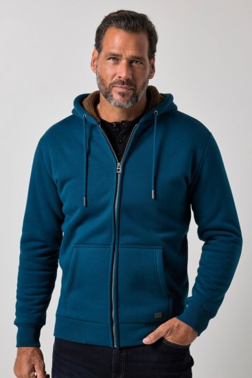 JP1880 820464 Casaco com capuz e forro teddy Azul tinta TALL - TALL camisolas - Sweatshirts TALL para Homem Alto