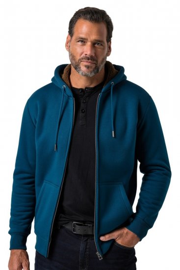 JP1880 820464 Casaco com capuz e forro teddy Azul tinta TALL - TALL camisolas - Sweatshirts TALL para Homem Alto