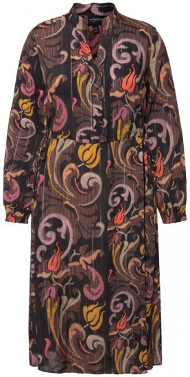 Ulla Popken 820662 Vestido estampado Preto - Vestidos de noite - Vestidos de festa em tamanhos grandes