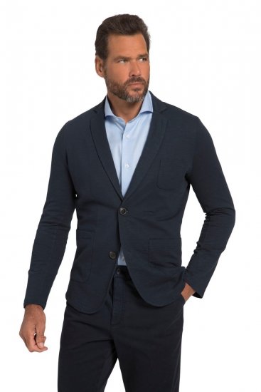 JP1880 820825 Blazer em moletom Azul-marinho - Fatos - Fatos de Homem Tamanhos Grandes