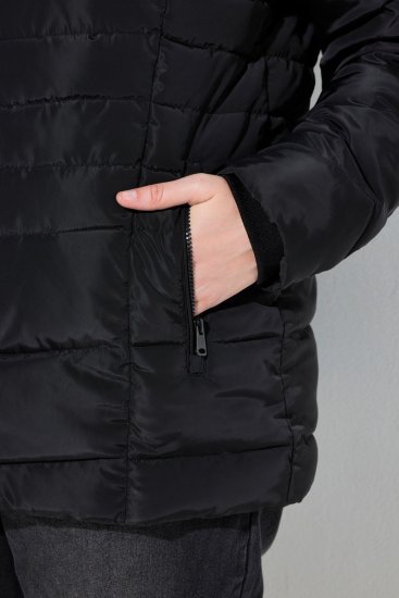 Ulla Popken 820889 Sobretudo acolchoado Preto - Casacos - Casacos de Mulher em Tamanhos Grandes