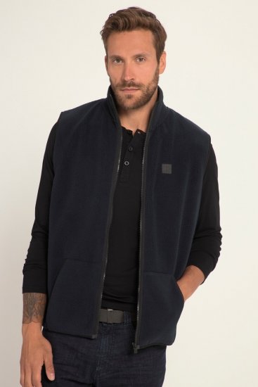 JP1880 Fleece Gilet Stomach Fit Navy - Casacos - Casacos Homem Tamanhos Grandes