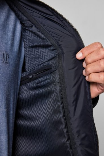 JP1880 821066 Acolchoado Sobretudo de lã Azul marinho - Casacos - Casacos Homem Tamanhos Grandes