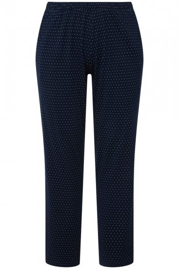 Ulla Popken 821244 Pijama às bolinhas Azul-marinho - Pijamas/Loungewear - 