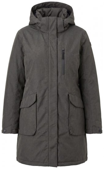 Ulla Popken 821737 Parka acolchoada HYPRAR com capuz Cinzento-escuro mesclado - Jaquetas - Casacos plus size para mulher