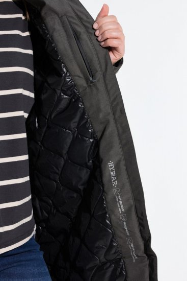 Ulla Popken 821737 Parka acolchoada HYPRAR com capuz Cinzento-escuro mesclado - Jaquetas - Casacos plus size para mulher