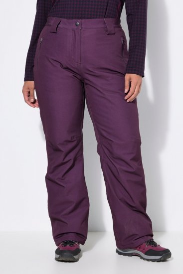 Ulla Popken 822018 Calças técnicas impermeáveis forradas a polar Ameixa - Roupa impermeável - 