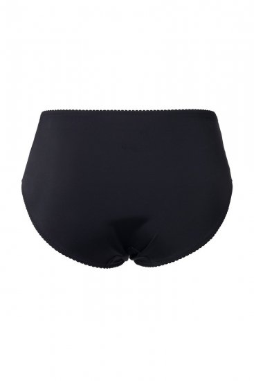 Ulla Popken 822864 Cuecas com flores com renda Preto - Cuecas - 