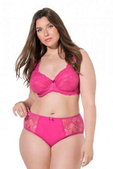 Ulla Popken 822864 Cuecas com renda Rosa - Cuecas - 