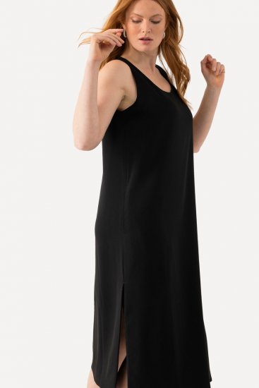 Ulla Popken 823276 Vestido sem mangas Preto - Vestidos maxi - Vestidos maxi plus size para mulher