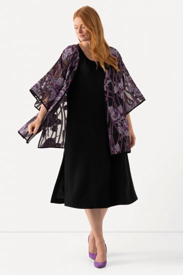 Ulla Popken 823276 Vestido sem mangas Preto - Vestidos maxi - Vestidos maxi plus size para mulher