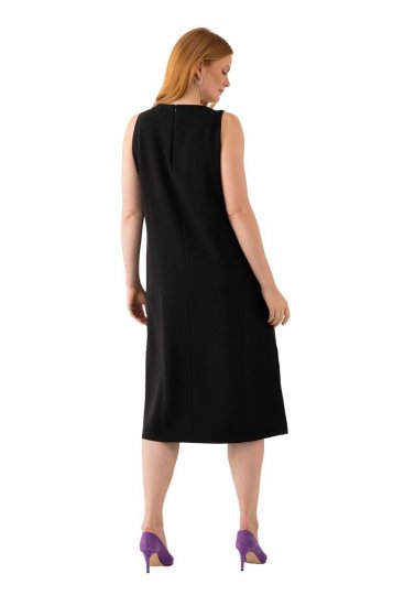 Ulla Popken 823276 Vestido sem mangas Preto - Vestidos maxi - Vestidos maxi plus size para mulher