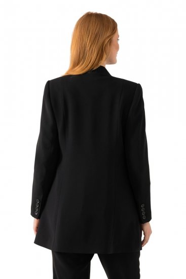 Ulla Popken 823318 Blazer com gola alta Preto - Blazers e Coletes - Blazers em Tamanhos Grandes