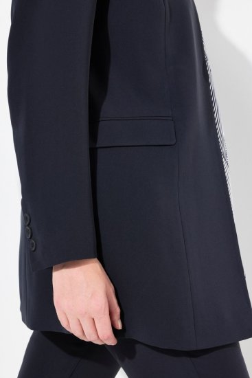 Ulla Popken 823318 Blazer com gola alta Azul-marinho - Blazers e Coletes - Blazers em Tamanhos Grandes