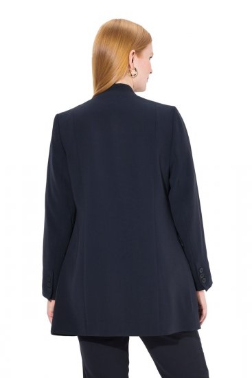 Ulla Popken 823318 Blazer com gola alta Azul-marinho - Blazers e Coletes - Blazers em Tamanhos Grandes