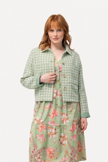 Ulla Popken 823536 Casaco Branco - Jaquetas - Casacos plus size para mulher