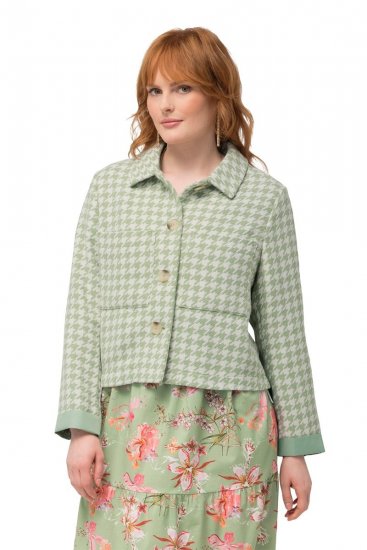 Ulla Popken 823536 Casaco Branco - Jaquetas - Casacos plus size para mulher