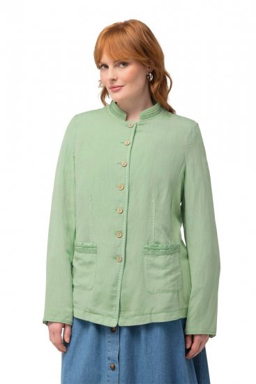 Ulla Popken 823539 Casaco Verde azeitona - Jaquetas - Casacos plus size para mulher