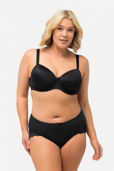 Ulla Popken 824106 Cuecas com renda pack de 2 Preto - Cuecas - 