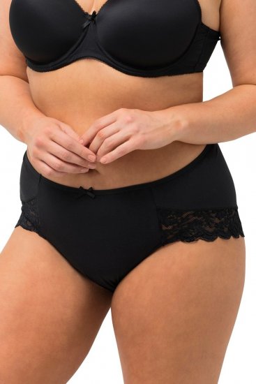 Ulla Popken 824106 Cuecas com renda pack de 2 Preto - Cuecas - 