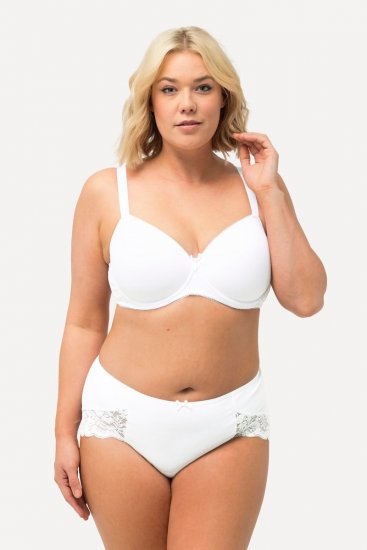 Ulla Popken 824106 Boxers com renda pack de 2 Branco - Cuecas - 
