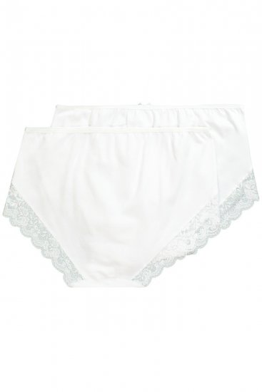 Ulla Popken 824106 Boxers com renda pack de 2 Branco - Cuecas - 