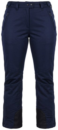 Ulla Popken 824297 Calças softshell com polainas para neve Azul-marinho - Roupa de esqui - 