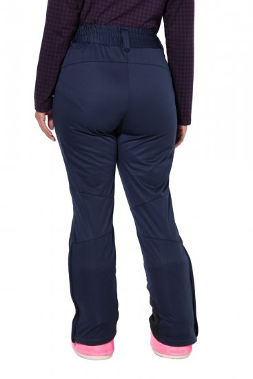 Ulla Popken 824297 Calças softshell com polainas para neve Azul-marinho - Roupa de esqui - 